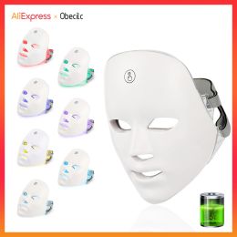 Accessories 7 Colors Led Mask Usb Charge Photon Therapy Mask Antiwrinkle Acne Removal More Lighter Facial Skin Care Mask Skin Rejuvenation