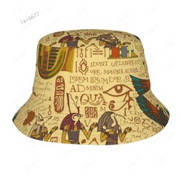 2024 Summmer Bucket Hat Fisherman Cap for Women Men Summer Ancient Egypt Theme Cool return to the ancients