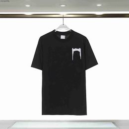 Men's T-Shirts High Quality clothing Silk Men Hip Irregular cut Zipper Short Sleeved T-shirts Black 240301