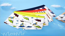 Boy Kids Clothing Underwear 100 cotton High Quality Boy flat corner Cartoon Dinosaur Stars Soldier Print boy Underwear1083211