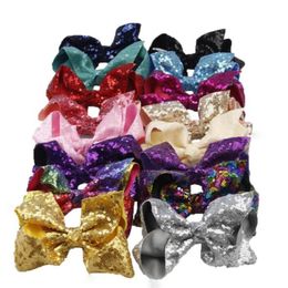 6 inch Cute Sequins Hairpin Baby Bow Knot Hairbows Children Fashion Hair Accessories Baby Girls Birthday Gift5739094