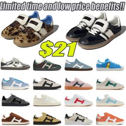 New style Designer Shoes Wales Bonner Vintage Trainer Sneakers Leopard Core Black White Non-Slip Fashionable Classic campus Men Women Casual Shoes size 36-45