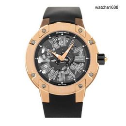 Diamond Watch Designer Wristwatch RM Wrist Watch RM033 Male Chronograph Collection Automatic 45mm Rose Gold Men's Watch AN RG