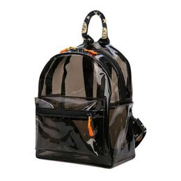 Evening Bags New Transparent Backpack Cross-border Waterproof Pvc Shoulder Bag Summer and Autumn Travel Girls Mini Small Schoolbag J240301