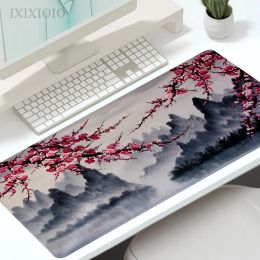 Pads Japan Cherry Blossoms & Sakura Mouse Pad Gamer XL Computer Mousepad XXL MousePads Soft Office NonSlip Office Accessories