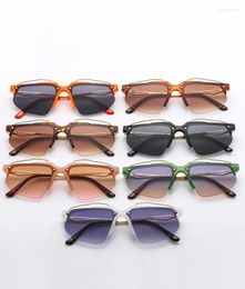 Sunglasses Rimless Women Design Retro Square Sun Glasses Men Punk Shades Trendy Summer Outdoor Outfit
