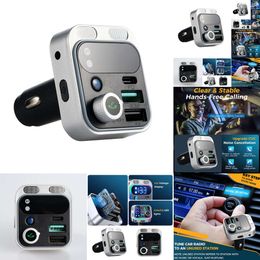 New New New 5.2 FM Transmitter For Stronger Dual Mics Deep Bass Sound 48W PD Qc3.0 Car Charger Bluetooth Adapter