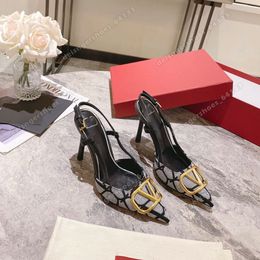 2024 designer heels women sandals High Heels Genuine Leather for Womens Shoes 6cm 8cm 10cm Red Black Gold Summer Luxury Ladies Stiletto Heel Party Wedding Shoes