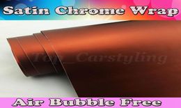 Brown Brozen Metallic Matte Chrome Vinyl car wrap film For Car Vehicle styling With Air Release matt metallic Car sticker Foil4314655