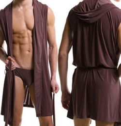 Comfortable Delicate Robes Bathrobe Plus Size Robe Mens Sexy Sleepwear Male Silk Gay Home Wear Hoodie Sleep Lounge Pyjama K924487311