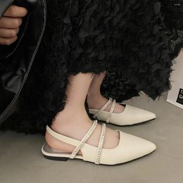 Sandals Women Summer Shoes Woman Flats Double Buckle Mary Janes Patent Leather Dress Back Strap Women's