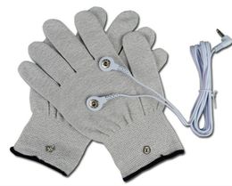 Silver Conductive Gloves for Use with acupuncture EMSTens Machine electronic stimulators massage electrode goloves with cable 29935339
