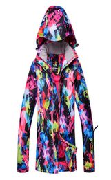 Colourful Winter Ski Jacket For Women Waterproof Windproof Snowboard Coat Winter Ladies Warm Street Outdoor Ski suit4345674