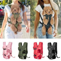 Bags Pet Carriers Portable Breathable Dog Bag Dogs Front Travel Dog Bag Adjustable Pet Carriers Dogs Backpack Pet Carrying Supplies