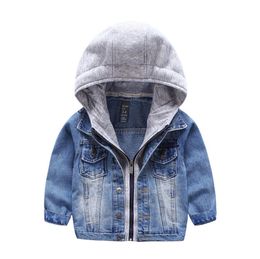 Little Boys Cardigan Coat Zipper Denim Baby Hoodies Jackets Outerwear5441942