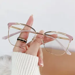 Sunglasses Retro Lady Glasses Frame Anti Blue Light Metal Computer Goggles Women Classic Fashion Eye Protection Eyewear