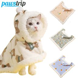 Mats Soft Plush Pet Cat Blanket Cat Cape Clothes Winter Warm Cat Mat Cover Sleeping Blanket for Small Dogs Cats Pet Supplies