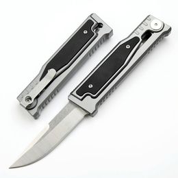 Top Quality A2230 High End EDC Pocket knife D2 Stone Wash Drop Point Blade CNC Aviation Aluminum Handle New Design Knives Outdoor Camping Hiking Survival Tools