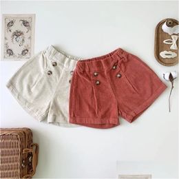 Shorts crianças roupas de inverno bebê bot veludo crianças roupas outono bloomer curto meninas de 2 anos para 7 gota entrega maternidade dhuao