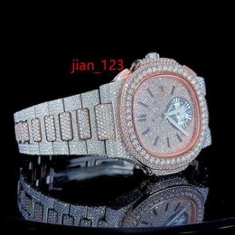 Premium hohe Qualität VVS Top-Marke heiße benutzerdefinierte DIGN Hip Hop Männer Frau Luxus Hand Set lced out Diamant Moissanit watch40MEGV7J