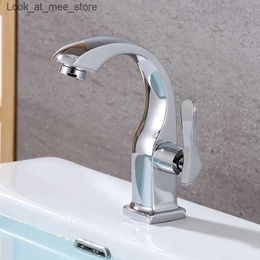 Bathroom Sink Faucets Only cold basin faucet zinc alloy bathroom faucet deck installation basin sink faucet chrome Torneira kitchen accessories Q240301