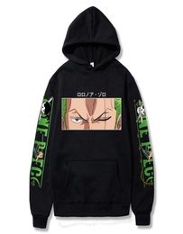 Roronoa Zoro Print Hoodies Men Women One Piece Anime Sweatshirts Hoodie Pockets Streetwear Clothes Harajuku H08233615133