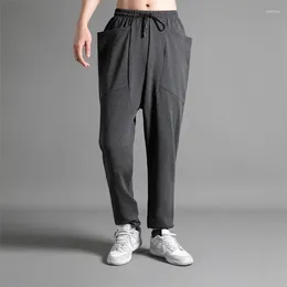 Men's Pants Fashion Men' Casual Sweatpants Big Pocket Hip Hop Harem Jogging High Quality Joggers Trousers Drop Bottoms