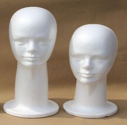 Styrofoam Mannequin Head Hat Glasses Necklace Wig Display Stand Female Male Head Model Long Neck Two size2036205