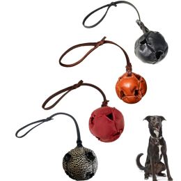 Toys Leather Dog Training Ball Toy Dog Ball Tug Toy with a Handle Dog Bite Toy Soft Puppy Reward Toy Pet Supplies