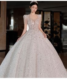 2024 Beach Boho Country Wedding Dresses New Bridal Gown Lace Applique Deep Plunging V Neck Long Sleeves Ruched Pleats Floor Length Custom Plus Size Vestido De