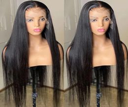 150Remy Baby Hair 13x6 Transparent HD Lace Front Wig Bone Straight Human Hair Lace Frontal Wigs Brazilian Straight 4x4 Lace Closu1613331