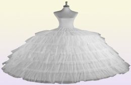 White New 6 Hoops Petticoats for Wedding Dress Plus Size y Quinceanera Gowns Supplies Underskirt Crinoline Pettycoat Hoop Skirt4374453
