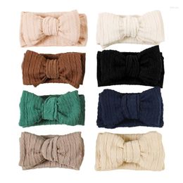 Hair Accessories Baby Head Wraps Bowknot Headband Soft Elastic Knitted Headwear For Girl