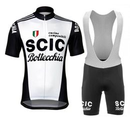 Classic Black White Summer Men039s Short Sleeve Retro Cycling Jersey Set Road Bicycle MTB Bib Gel Wear Breathable Clothing Raci1253001