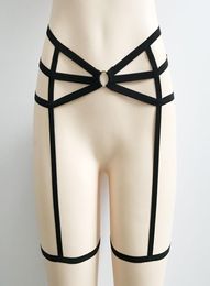 1Pcs Sexy Belt Women Elastic Cage Body Hollow Leg Garter Belt Suspender Strap Underwear Leg Strap Leg Garter Belt6009676