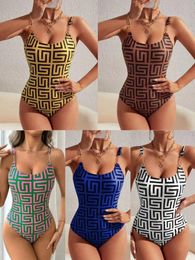 Summer designer women's bikini beach jumpsuit sexy and luxurious swimsuit print backless multi-color swimsuit women's swimsuit beach suit women's bikini