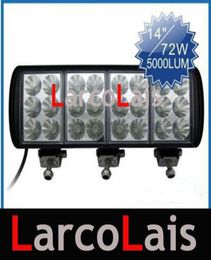 72W 14quot 5000 Lumen 12V 24V LED DRIVING FLOOD WORK LIGHT BAR CAR TRUCK ATV SUV3379002