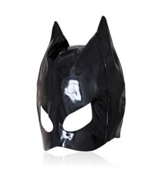 Sexy Cat Mask Sexy Cats Eye Mask Catsuit Costume Black Leather Hood Sexy Lingerie Fancy Dress Cosplay Accessory B03010277457755