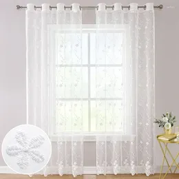 Curtain Embroidery Screen Window Home Decoration Floating White