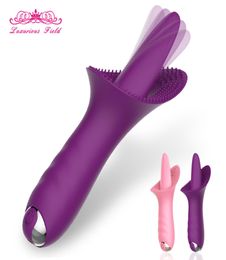 Licking Tongue Vibrator for Women AV Magic Wand Orgasm Clit stimulation Nipple Massage G spot Vibrator Sex Toys for Women Adult Y12211492
