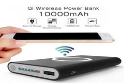 10000mAh Universal Portable Power Bank Qi Wireless Charger For Phone 8 Samsung S6 S7 S8 Powerbank Mobile Phone Wireless Charger4934224