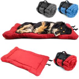 Mats Outdoor Large Dog Bed Waterproof Travel Mat Pets Portable Bed Roll Antislip Soft and Warm Dog Sleeping Pad for Car Camping Sofa