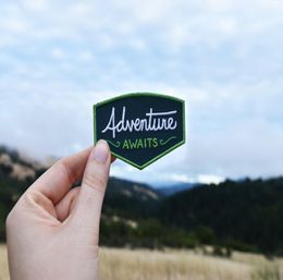 Adventure Awaits Patch Iron on Explorer Embroidered Badge patches Sew on Clothing Embroidery Patch 6346275