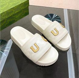 platform Letter sandal black white sliver Womens Cross Vamp Sandals Designer Classic Summer Back Strap Gladiator Slippers Leather Outdoor summer slides