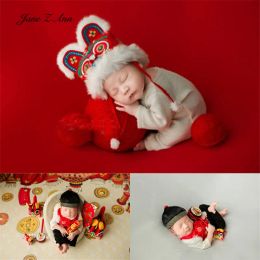 Sets New Year Newborn tiger head hat Chinese Spring festive cloth baby photography prop theme creative costume studio shooting props