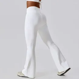 Active Pants Yoga For Women High Waisted Bell-bottom Gym Workouts Fitness Sports Latin Dance