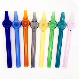 Wholesale Colourful HOOKAHS nectar collector pipe medicine spoon glass oil production pipeline oil drilling Mini pipe ZZ