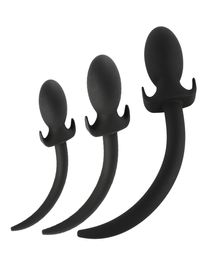 Sex Dog Tail Anal Plug Butt Plugs Soft Silicone Anal Dilator Adult Sex Toys for Man Prostate Massager Erotic Anal Toy for Woman Y19857712