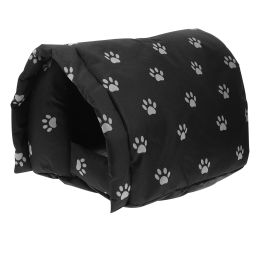 Mats Cat Hole Rainproof Warm Dog Kennel Outdoor Tent Heated Bed Fabric Pet Sleeping House Catwild