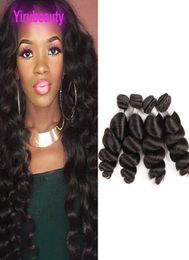 Malaysian Loose Wave 100 Human Hair 4 Bundles 5Pieceslot Deep Wavy Double Weft Yirubeauty 1030inch1484124